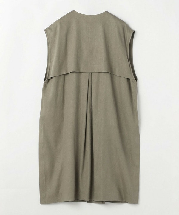 【Lサイズ】[MOGA Collection]ハイパーストレッチリネンロングジレ 詳細画像