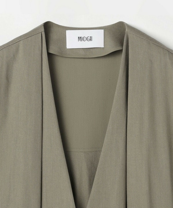 【Lサイズ】[MOGA Collection]ハイパーストレッチリネンロングジレ 詳細画像