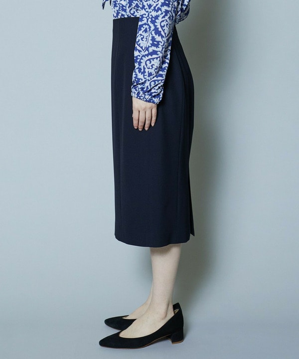 【Lサイズ】梳毛調2WAYストレッチスカート 詳細画像