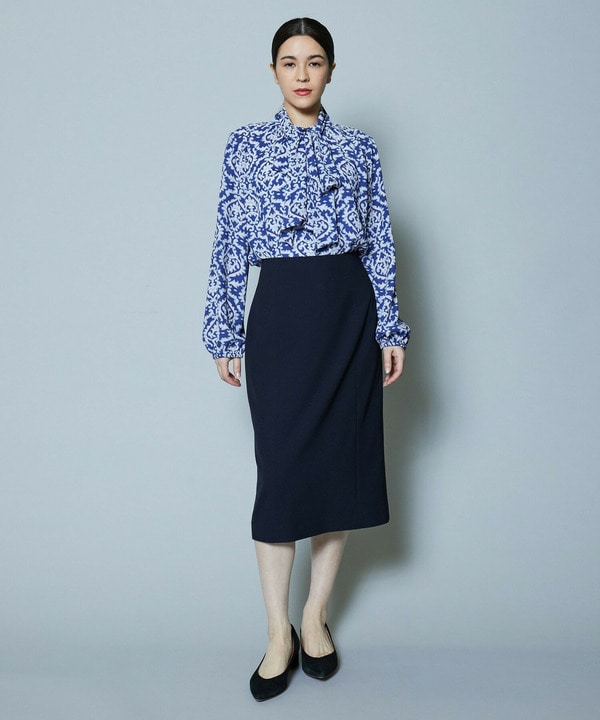 【Lサイズ】梳毛調2WAYストレッチスカート 詳細画像