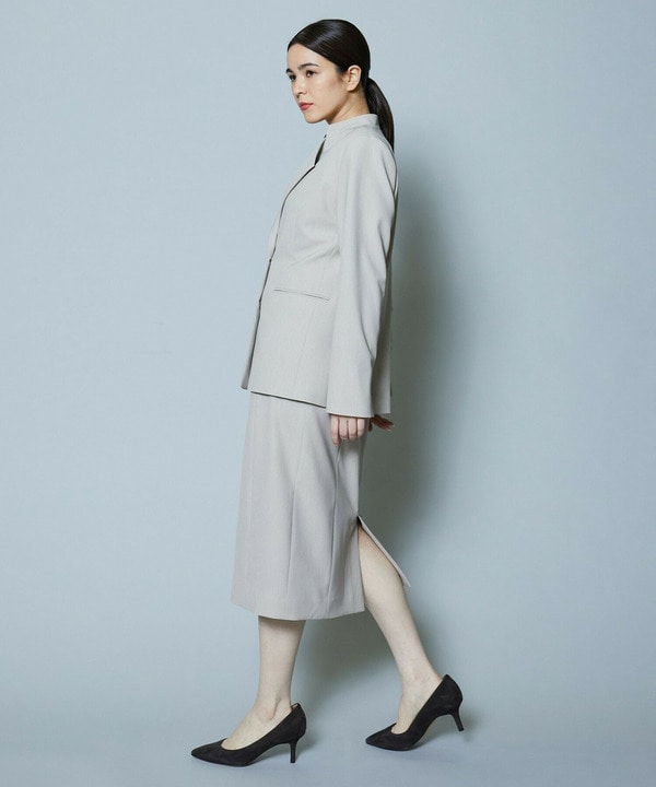 【Lサイズ】梳毛調2WAYストレッチスカート 詳細画像