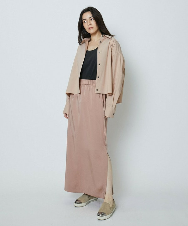 【Lサイズ】[スタイリスト村山佳世子コラボ]ヴィンテージサテンマキシタイトスカート 詳細画像