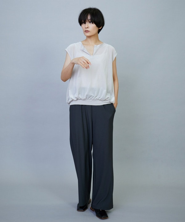 【Lサイズ】トリアセハイテンションイージーワイドパンツ 詳細画像