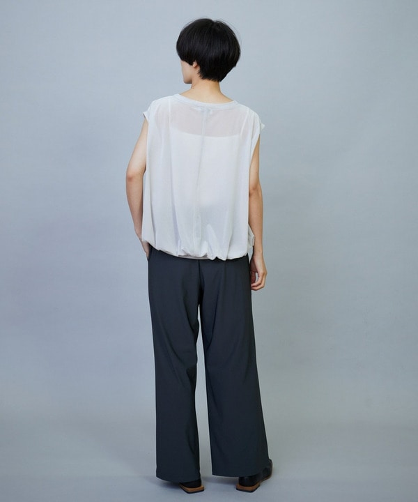 【Lサイズ】トリアセハイテンションイージーワイドパンツ 詳細画像