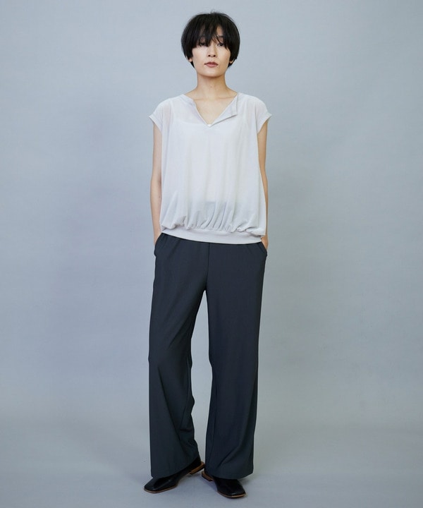 【Lサイズ】トリアセハイテンションイージーワイドパンツ 詳細画像