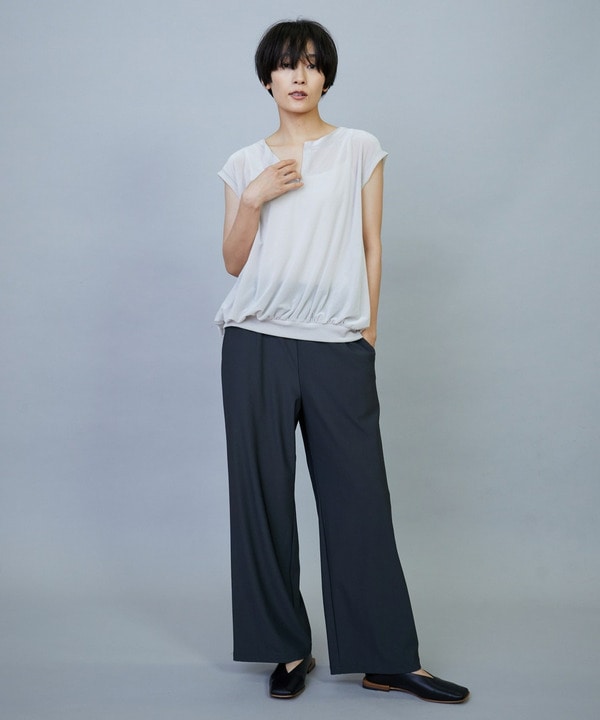 【Lサイズ】トリアセハイテンションイージーワイドパンツ 詳細画像