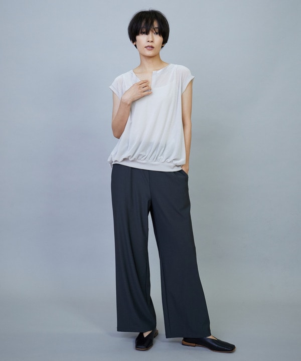 【Lサイズ】トリアセハイテンションイージーワイドパンツ 詳細画像