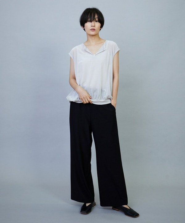 【Lサイズ】トリアセハイテンションイージーワイドパンツ 詳細画像