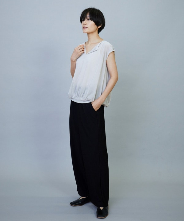 【Lサイズ】トリアセハイテンションイージーワイドパンツ 詳細画像