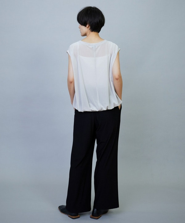 【Lサイズ】トリアセハイテンションイージーワイドパンツ 詳細画像