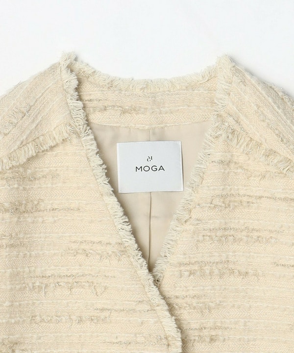 【Lサイズ】リングウールラメツイードジレ 詳細画像