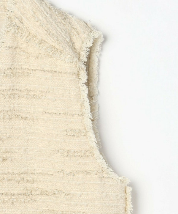 【Lサイズ】リングウールラメツイードジレ 詳細画像