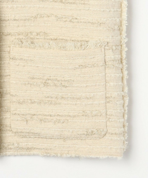 【Lサイズ】リングウールラメツイードジレ 詳細画像