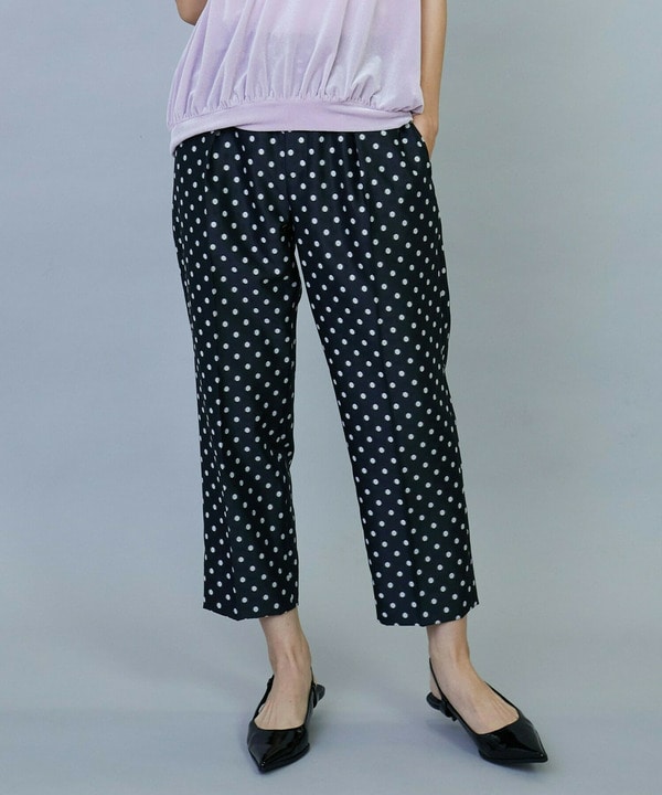 【Lサイズ】ヴィスコースドットジャガードパンツ 詳細画像