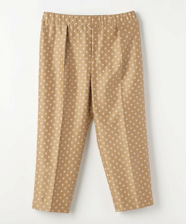 【Lサイズ】ヴィスコースドットジャガードパンツ 詳細画像 ベージュ