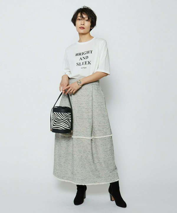 【Lサイズ】ミックスツイードスカート 詳細画像