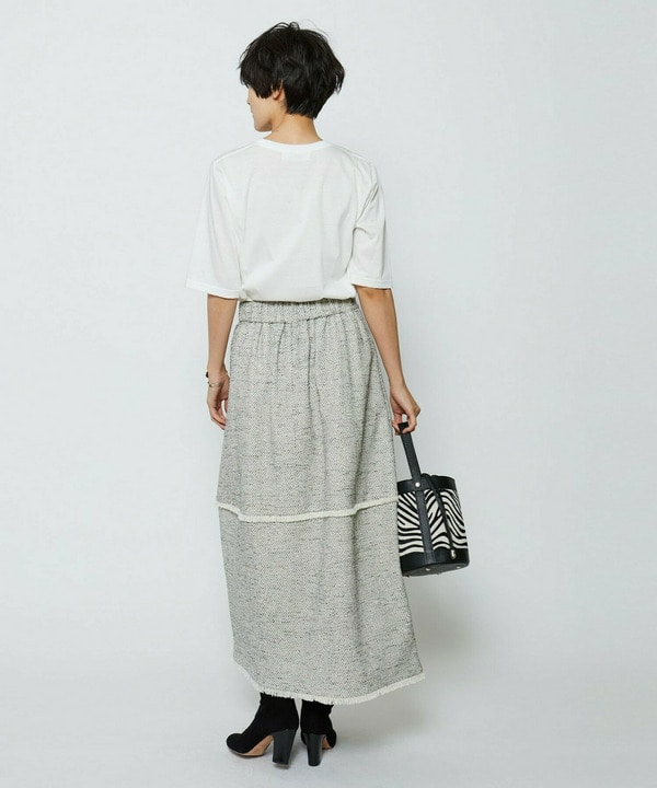 【Lサイズ】ミックスツイードスカート 詳細画像