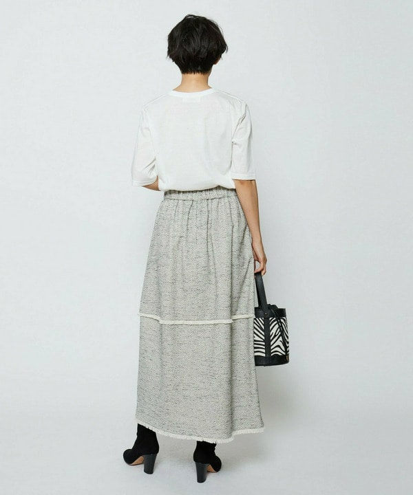 【Lサイズ】ミックスツイードスカート 詳細画像
