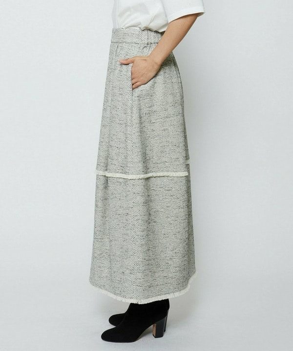 【Lサイズ】ミックスツイードスカート 詳細画像