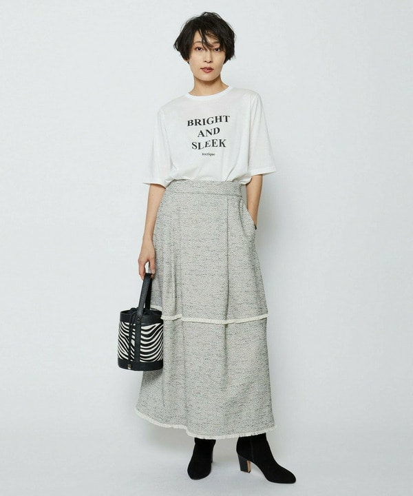 【Lサイズ】ミックスツイードスカート 詳細画像