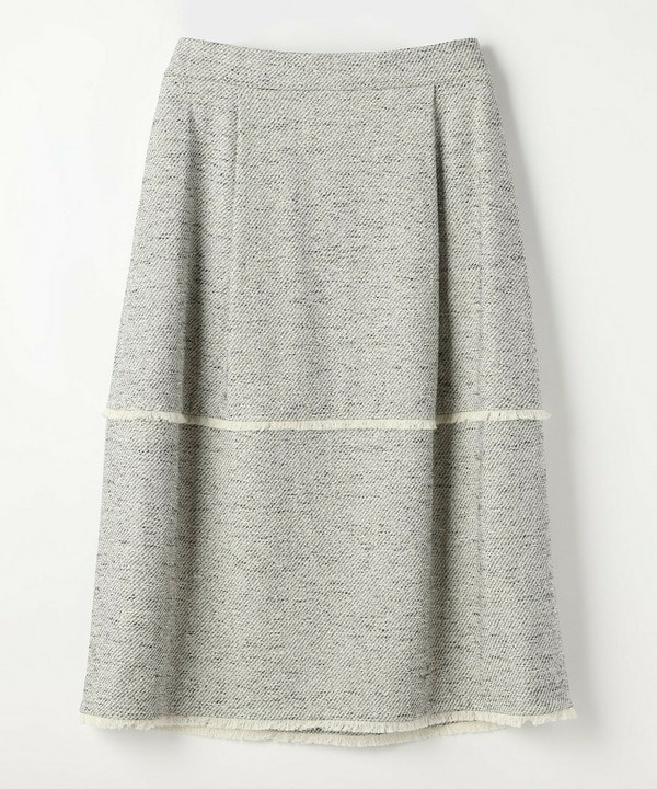 【Lサイズ】ミックスツイードスカート 詳細画像 オフホワイト