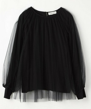 【Lサイズ】ソフトチュール×天竺ドッキングプルオーバー