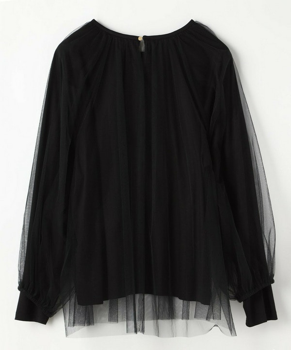 【Lサイズ】ソフトチュール&times;天竺ドッキングプルオーバー 詳細画像