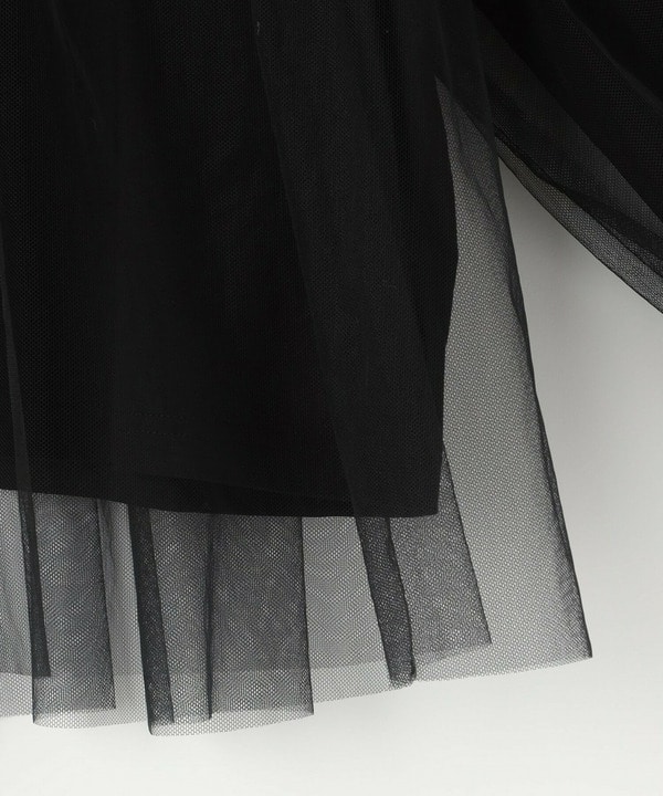 【Lサイズ】ソフトチュール&times;天竺ドッキングプルオーバー 詳細画像