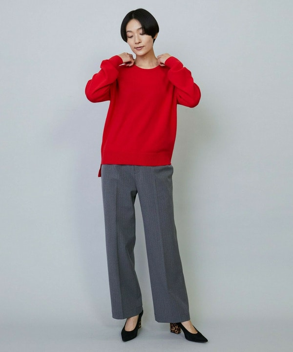 【大きいサイズ】2WAY裏起毛ワイドパンツ 詳細画像