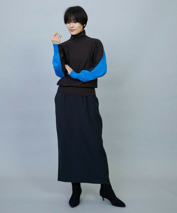 【大きいサイズ】2WAYダブルクロス Iラインスカート 詳細画像