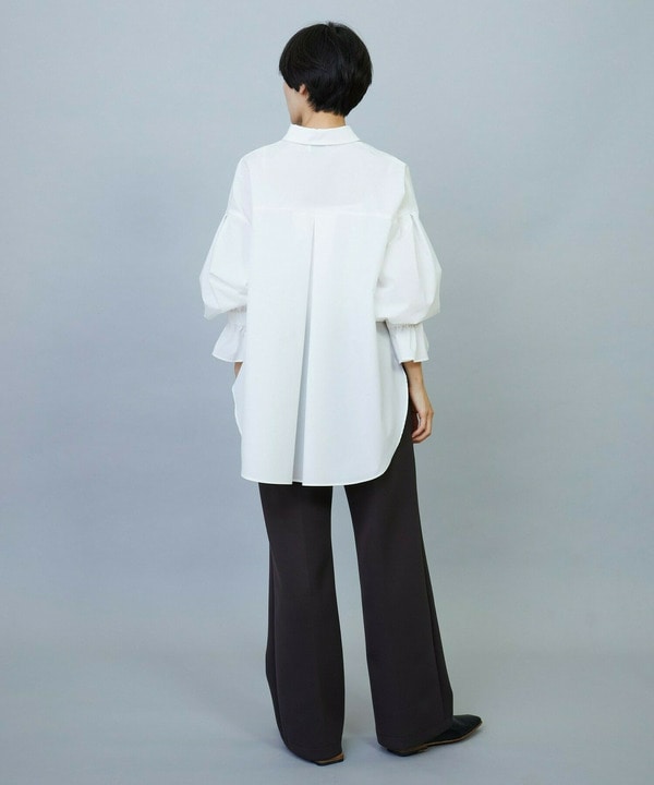 【Lサイズ】トリアセダンボールピンタックストレートパンツ 詳細画像