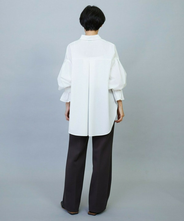 【Lサイズ】トリアセダンボールピンタックストレートパンツ 詳細画像