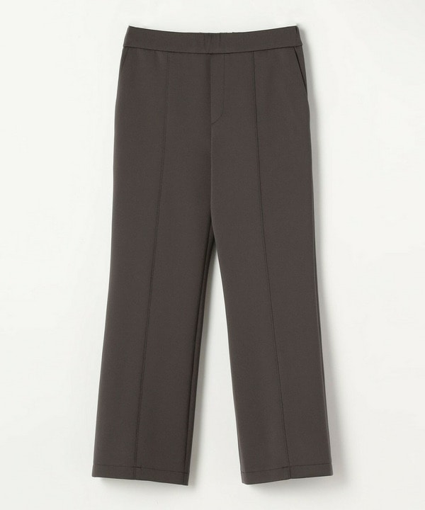 【Lサイズ】トリアセダンボールピンタックストレートパンツ 詳細画像 ブラウン