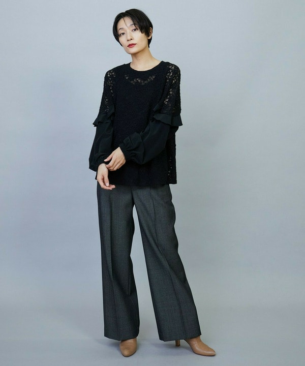 【Lサイズ】MOGA Collection　レースドッキングブラウス 詳細画像