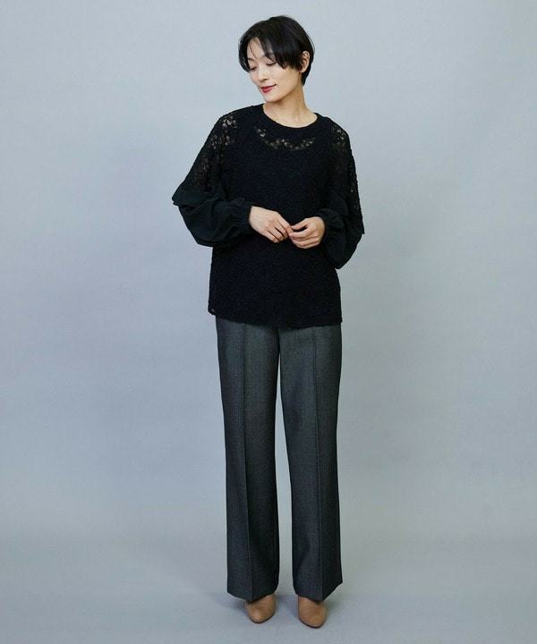 【Lサイズ】MOGA Collection　レースドッキングブラウス 詳細画像