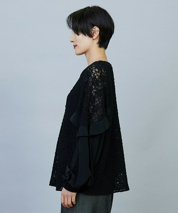 【Lサイズ】MOGA Collection　レースドッキングブラウス 詳細画像