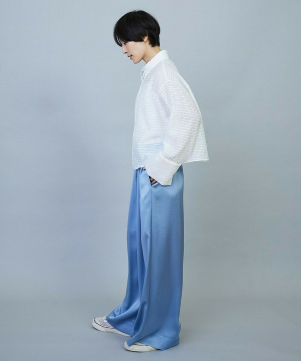 【Lサイズ】ソアパールサテンワイドパンツ 詳細画像