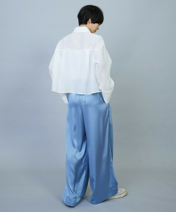 【Lサイズ】ソアパールサテンワイドパンツ 詳細画像