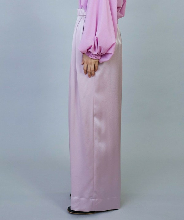 【Lサイズ】ソアパールサテンワイドパンツ 詳細画像