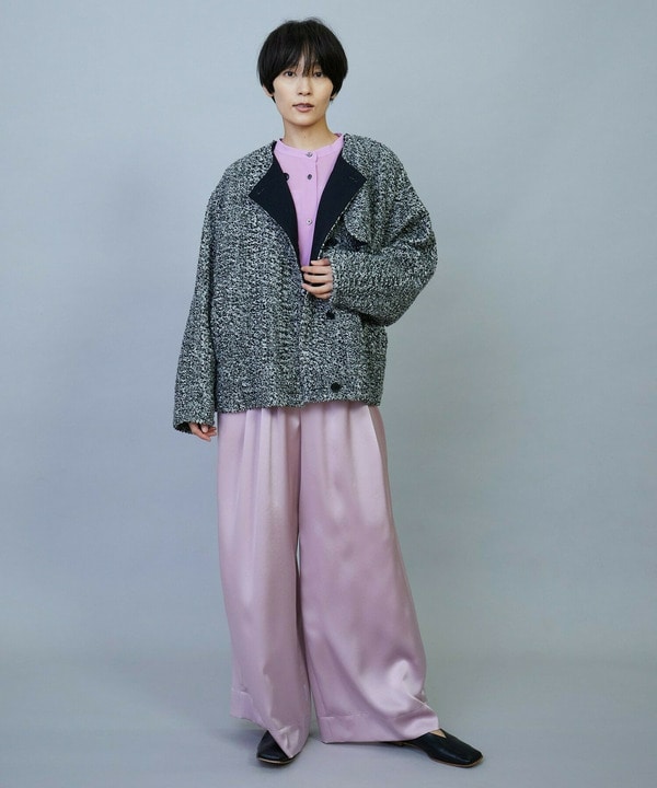 【Lサイズ】ソアパールサテンワイドパンツ 詳細画像