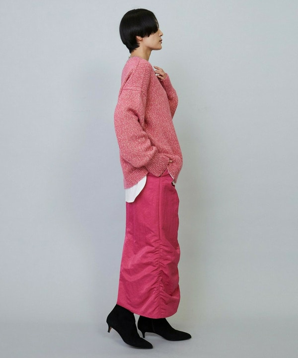 【Lサイズ】ナイロンタフタIラインスカート 詳細画像