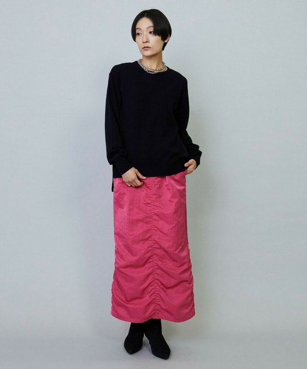 【Lサイズ】ナイロンタフタIラインスカート 詳細画像