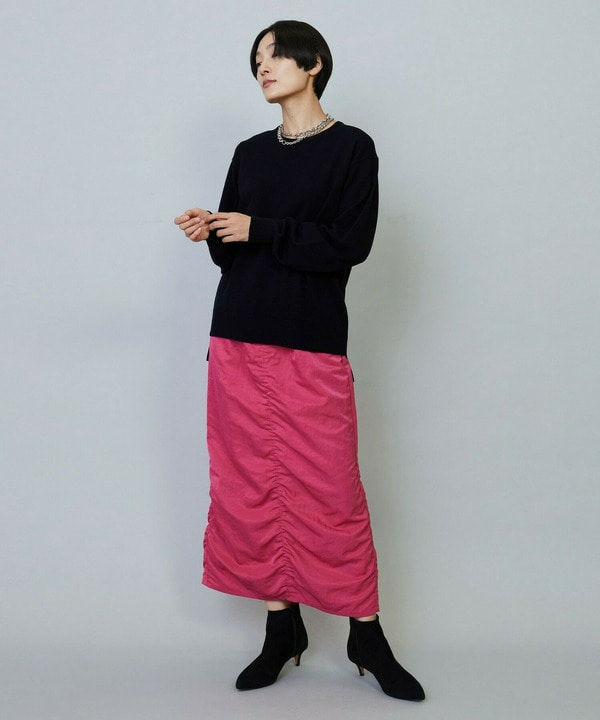 【Lサイズ】ナイロンタフタIラインスカート 詳細画像