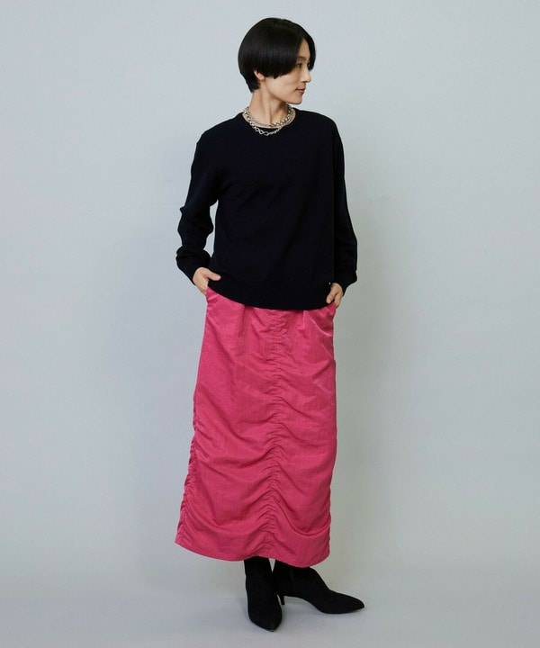 【Lサイズ】ナイロンタフタIラインスカート 詳細画像