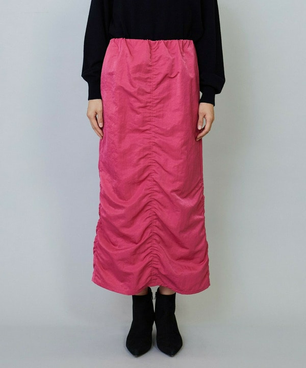 【Lサイズ】ナイロンタフタIラインスカート 詳細画像