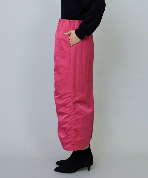 【Lサイズ】ナイロンタフタIラインスカート 詳細画像