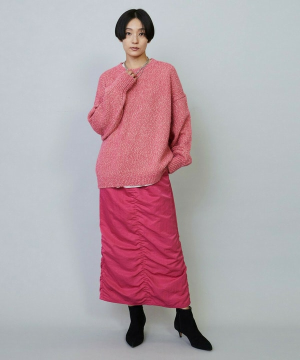 【Lサイズ】ナイロンタフタIラインスカート 詳細画像