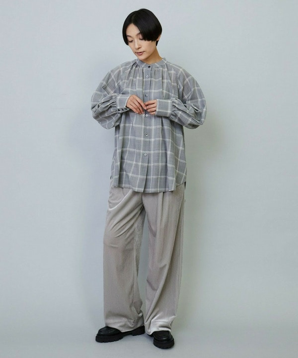 【大きいサイズ】トリアセベロアセミワイドパンツ 詳細画像
