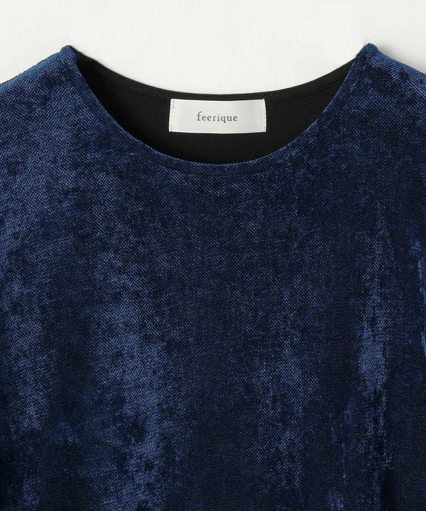 【大きいサイズ】feerique ベロアチュールプルオーバー 詳細画像