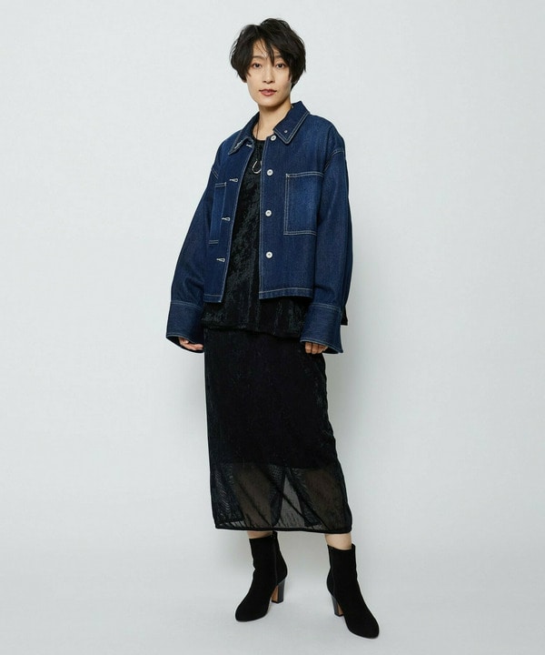 【大きいサイズ】feerique ベロアチュールプルオーバー 詳細画像